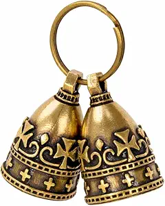 kcrygogo Quiet Brass Pet Bell Set with ID Capsule ? Vintage Collar Tracking Accessory for Adult Cats & Dogs, Bird Alert Chime, Soft Crisp Sound, 2-Pack(not for kitten or scrawny cat)