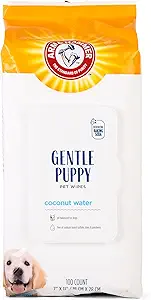 Arm & Hammer Puppy Grooming Wipes, Coconut Water, 100 Count