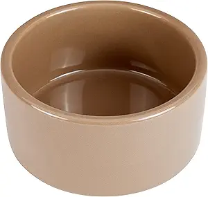 Kaytee Stoneware Ceramic Pet Bowl, Brown, 5-Inch