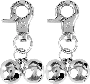 EXPAWLORER Cat Bell 2 Pack - Pet Collar Bells for Cats and Dogs, Silver