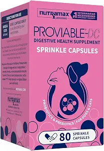 Nutramax Proviable Probiotics + Prebiotics, for Dogs & Cats, Capsules, 80ct