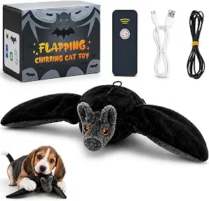 Flying Bat Dog Toy,Flapping Bird Interactive Cat Toy,Flying Bt Toy for Dogs