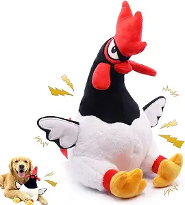 Squeaky Plush Chicken Dog chew Toy, 8'x8.8' Interactive Durable Chew Toy, Ideal for Small and Medium Dogs, Chewer Dog Toy with Crinkle Paper