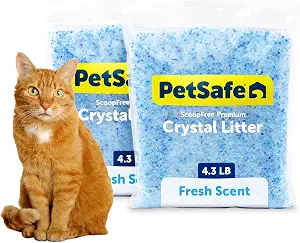 PetSafe ScoopFree Premium Crystal Litter, Fresh Scent, 4.3 Lb Bag, 2 Pack